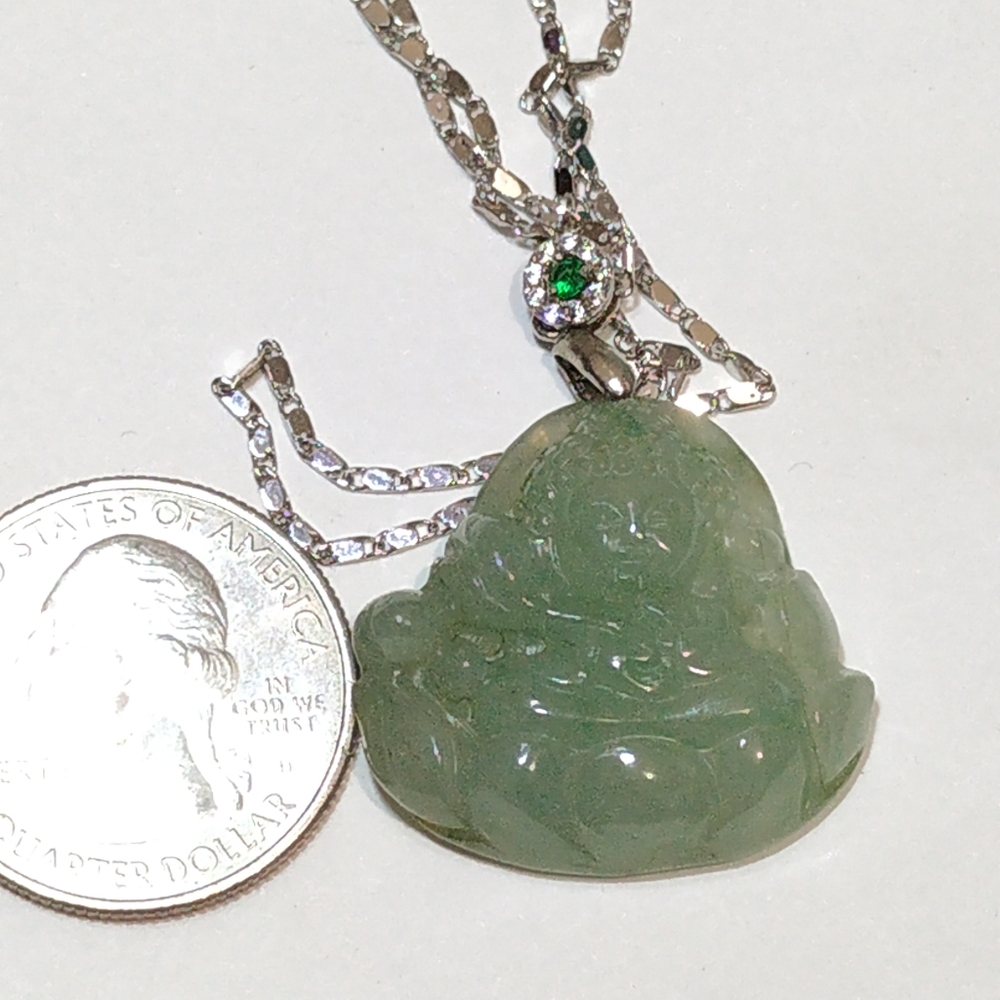 Authentic Type A Lucky Green Real Jade Pendant - image 3